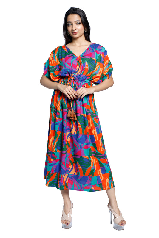 Tropical Blossom Midi dress