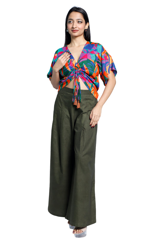 Kaleido‑Knot Rayon Top