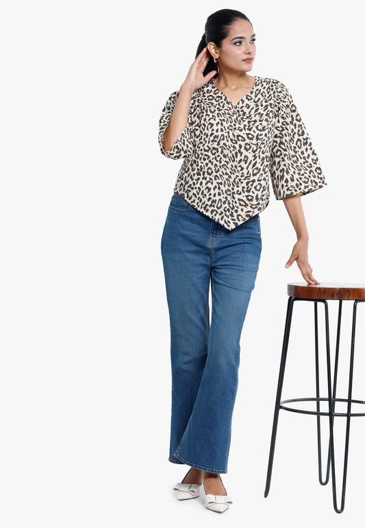 Wild Leopard Print Top