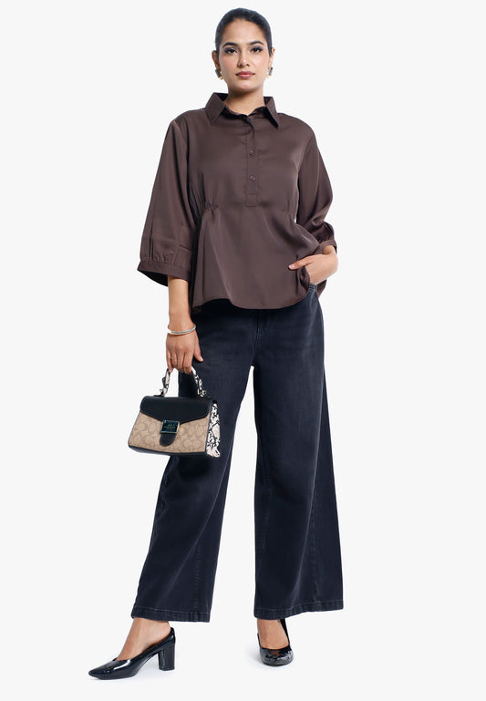 Elegant Ann Satin Top